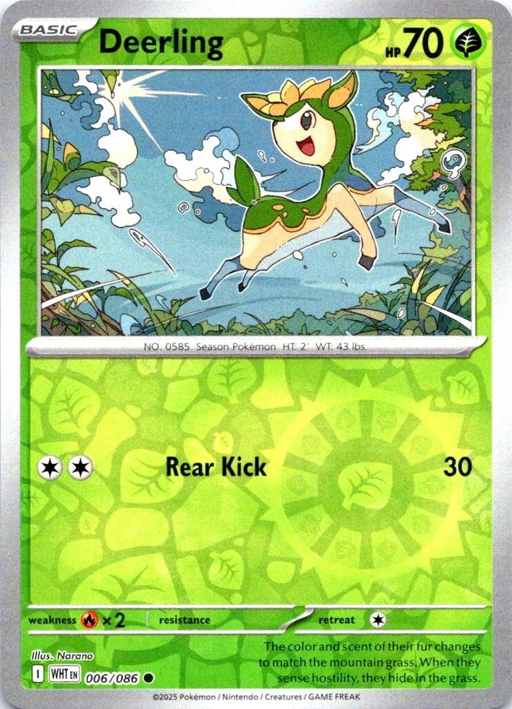 White Flare Deerling [Reverse] Pokémon card